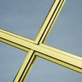 3/4 inch sculptured brass grill bar for slider windows