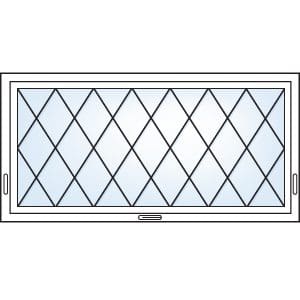 Diamond grill pattern — awning windows