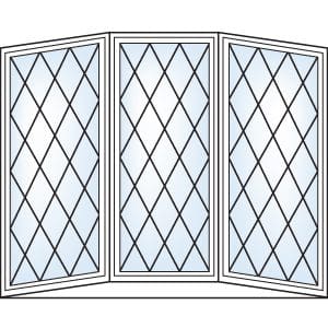 Diamond grill pattern — bow windows
