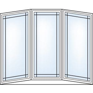 Prairie grill pattern — bow/bay windows