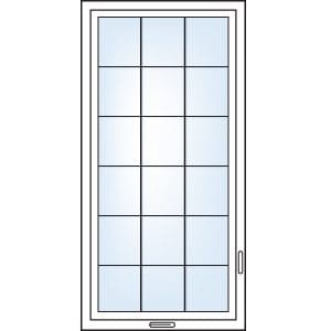 Colonial grill pattern — casement windows