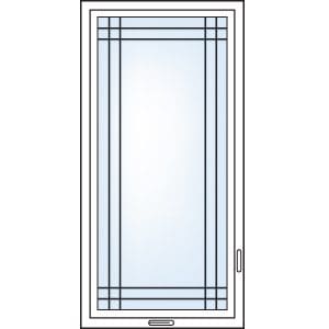Double Prairie grill pattern — casement windows