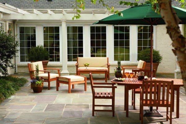 ProFinish casement windows on patio — Central Florida home