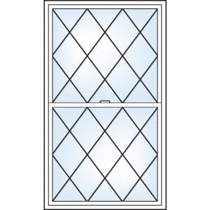 Diamond grill pattern — single hung windows