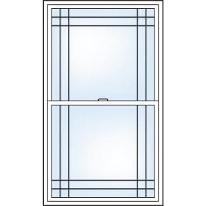Double Perimeter grill — single hung windows