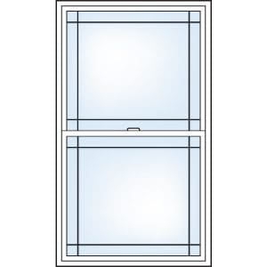 Prairie grill pattern — single hung windows