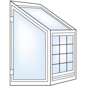 Colonial grill — garden window casement panels