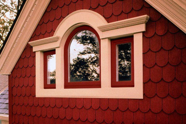 Geometric windows on brick exterior — Central Florida