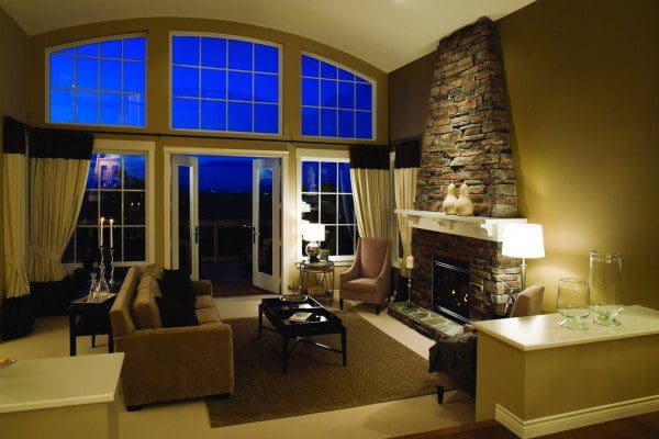 Geometric window in Central Florida living room