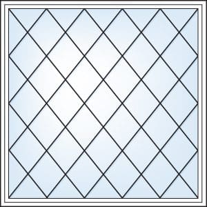 Diamond grill pattern — picture windows