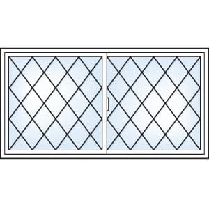 Diamond grill pattern — slider windows